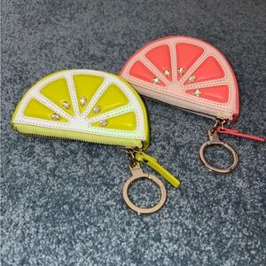 Citrus Slice Coin Purses with Key Rings